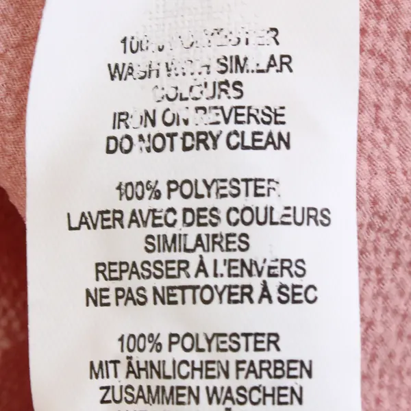 Boohoo Plus Button Front Top Blouse Sz 14 Pink Polyester