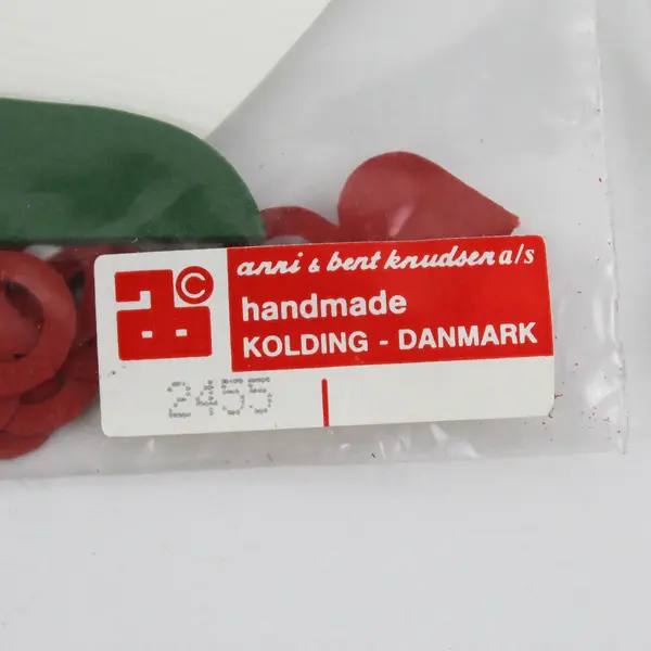 Lot Of 4 Vtg Anni & Bent Knudsen Red Christmas Tree Paper Mobiles No 2455