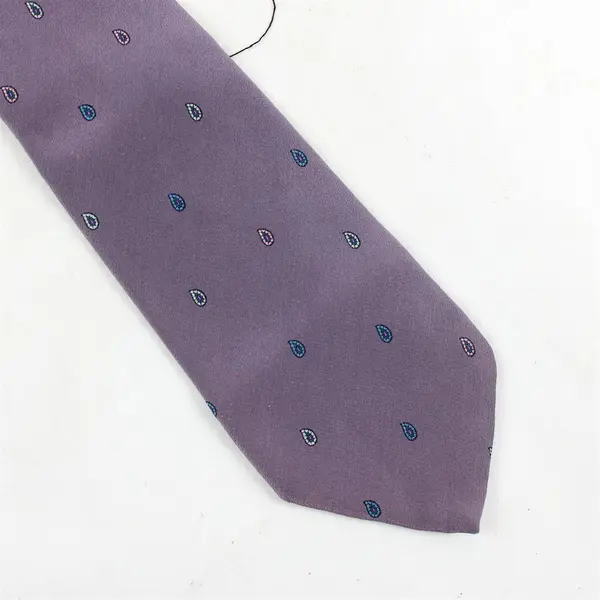 Vintage BALLY Men’s Silk Neck Tie Purple Paisley 58"