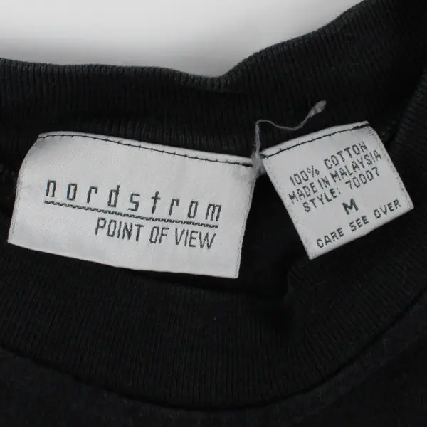 Nordstrom Point Of View Women's Size M  Cotton T Shirt With Pocket Black