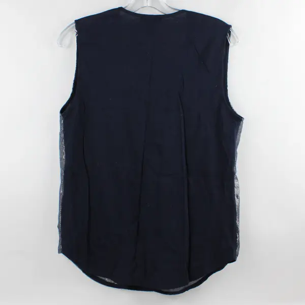 J Crew Sleeveless Top Size Small Blue Metallic Blouse Lightweight