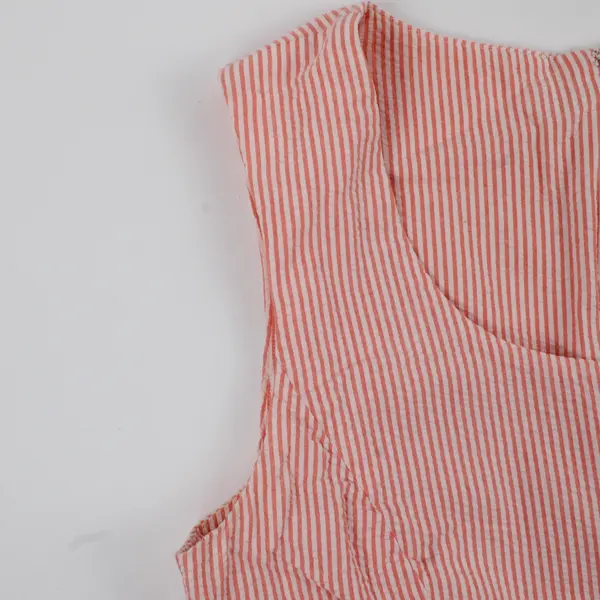 LIMITED America Sleeveless Dress Women's Size 2 Pink White Striped Textured