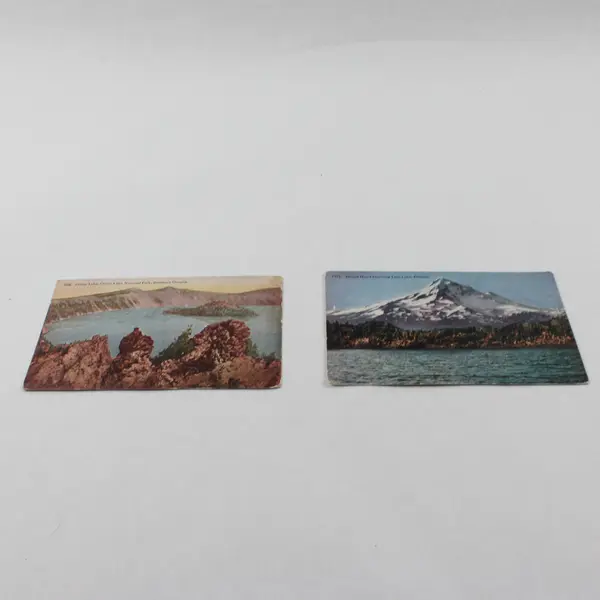 Lot Of 2 Oregon Cascades Color Litho Postcards Mt Hood Lost Lake Crater Lake