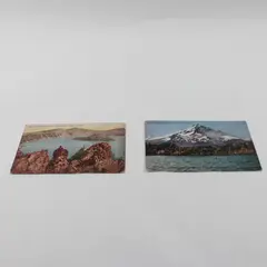 Lot Of 2 Oregon Cascades Color Litho Postcards Mt Hood Lost Lake Crater Lake