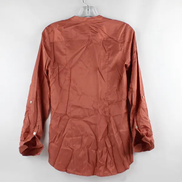 H&M Women's Size 2 Ruffle Button Front Blouse Top Shirt