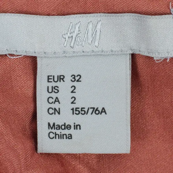 H&M Women's Size 2 Ruffle Button Front Blouse Top Shirt