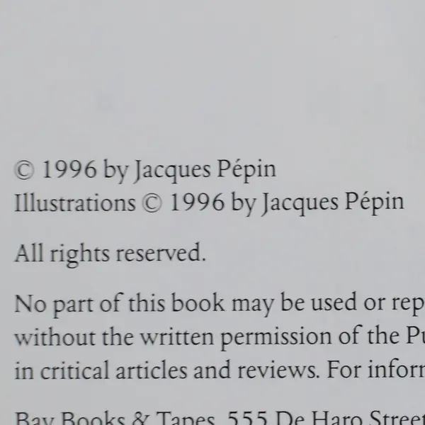 Jacques Pepin's Kitchen: Cooking With Claudine by Jacques Pepin 1996 Paperback 