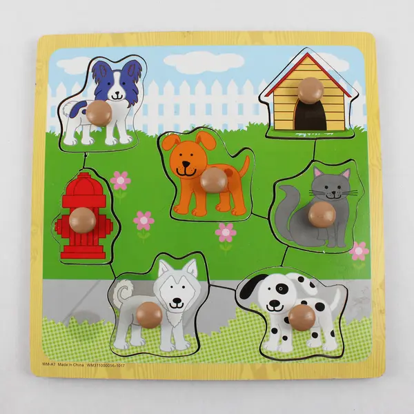 Lot of 2 -Melissa & Doug Wooden Puzzles Sea Life & Dogs Kids Toy