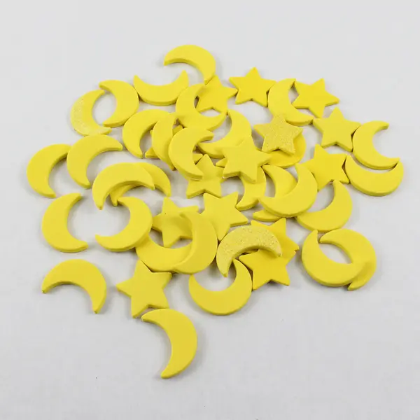 Lot of 45 Foam Stickers Stars & Moons Self-Adhesive Crafts Kids