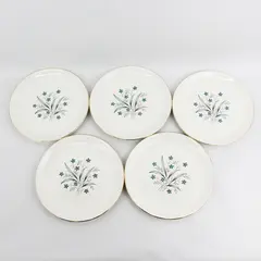 Set of 5 Vintage 1959 Scio Hampton Cornflower Dinner Plates 9"