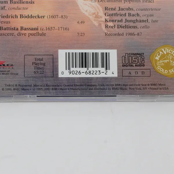 Baroque Yuletide CD 1995, #09026-68223-2 