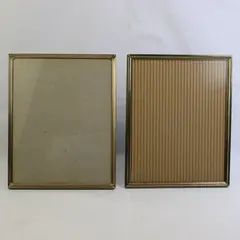 Lot of 2 Vintage Gold-Toned Brass Decorative Picture Frames 7.2"x9"