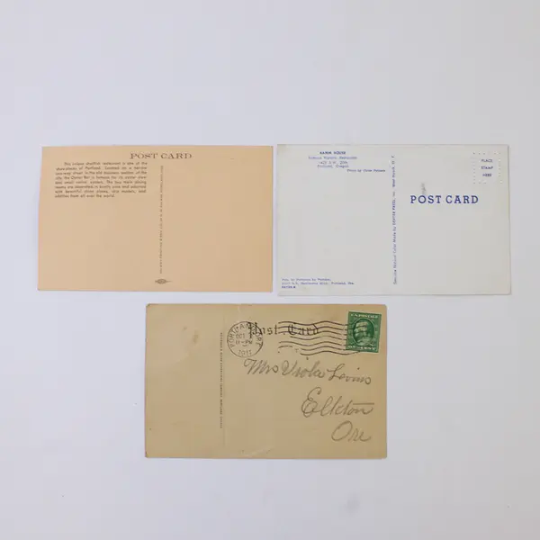 Lot Of 3 Portland Oregon Restaurant Postcards Louis Oyster Bar Lotus Kamm House
