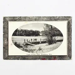 Light Power Dam Roseburg Oregon Litho Postcard Olalla Postmark 1913