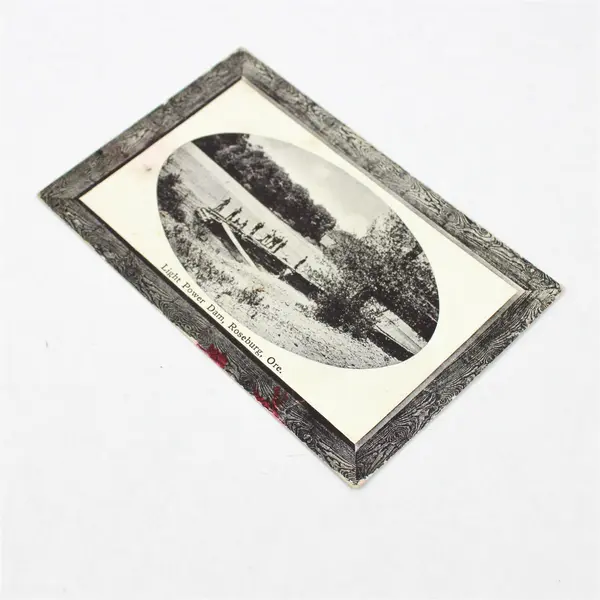 Light Power Dam Roseburg Oregon Litho Postcard Olalla Postmark 1913