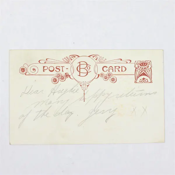I See Your Back From The Front Boy In WWI Uniform Postcard AA Nash
