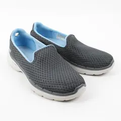 Skechers Gray/Blue Go Walk 6 Hyper Pillar Slip On Walking Shoes Women's Size 8