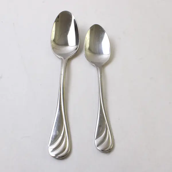 Lot of 2 Oneida Torino Stainless Place/Oval Soup Spoon & Teaspoon