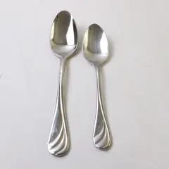 Lot of 2 Oneida Torino Stainless Place/Oval Soup Spoon & Teaspoon
