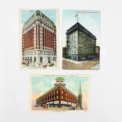 Lot Of 3 Portland Oregon Hotel Color Litho Postcards Benson Cornelius Danmoore
