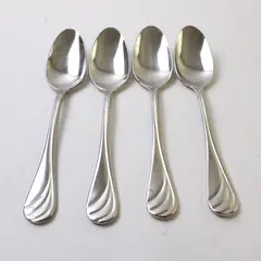 Set of 4 Oneida Torino Stainless Place/Oval Soup Spoons