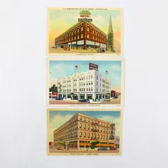 Lot Of 3 Vintage Portland Salem Medford Oregon Hotel Color Litho Postcards 