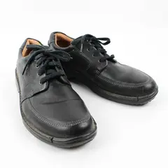 Ecco Solid Black Leather Fusion II Tie Moc-Toe Oxford Dress Shoes Men's Size 11