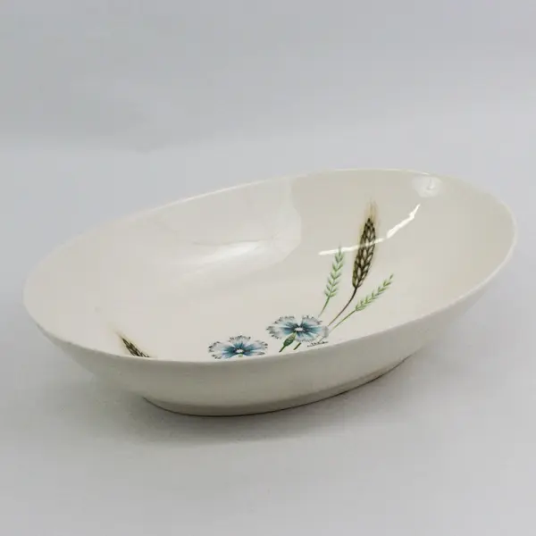 Vintage Prairie Flower 11" Oval Vegetable Serving  Bowl  From Japan