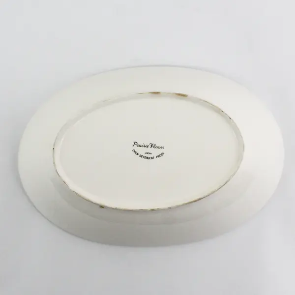 Vintage Prairie Flower 11" Oval Vegetable Serving  Bowl  From Japan
