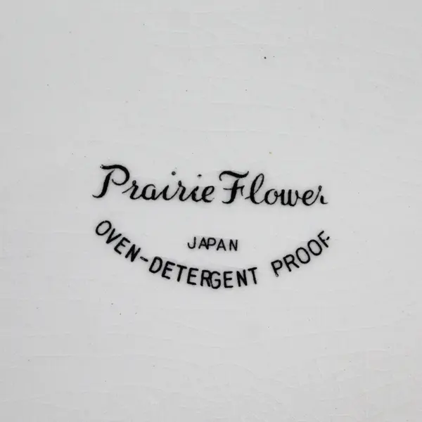 Vintage Prairie Flower 11" Oval Vegetable Serving  Bowl  From Japan