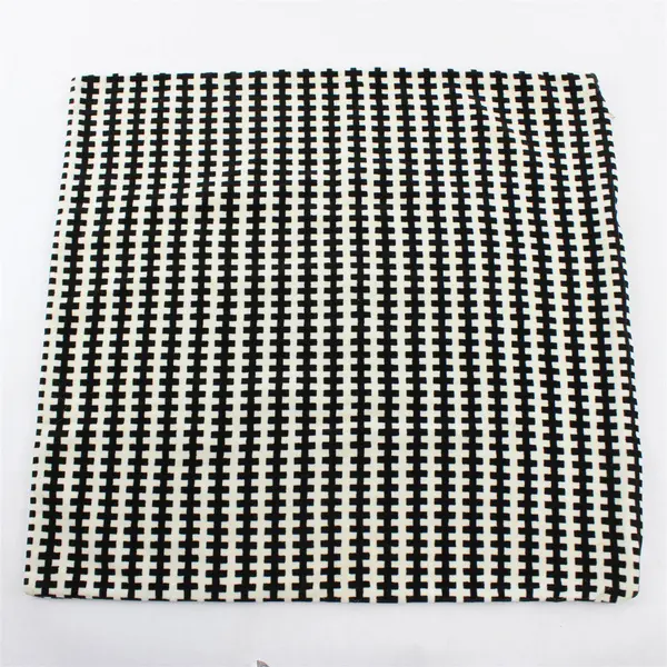 Unbranded Black/White Fabric Zip Up Decorative Pillowcase/Sham 21" x 21"