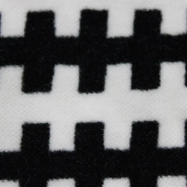 Unbranded Black/White Fabric Zip Up Decorative Pillowcase/Sham 21" x 21"