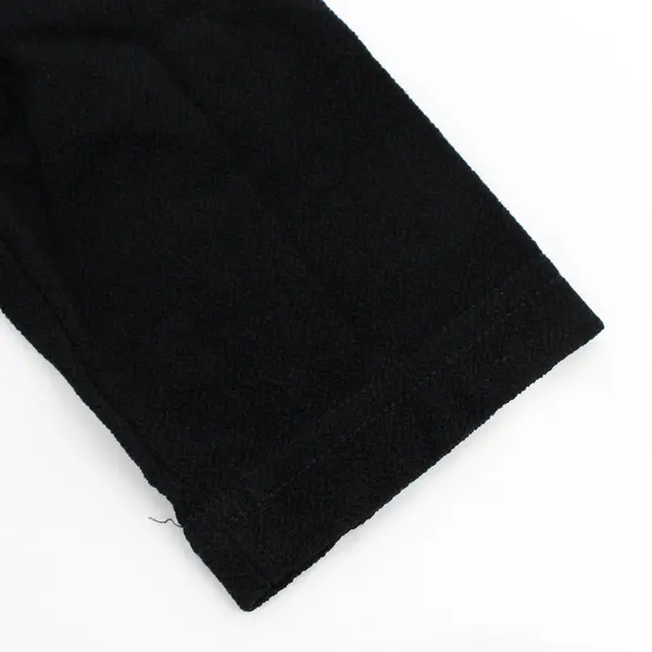 Vtg L.L. Martin Women's 12 (M) Black Open Front 1/2 Sleeve Stretchy Cardigan