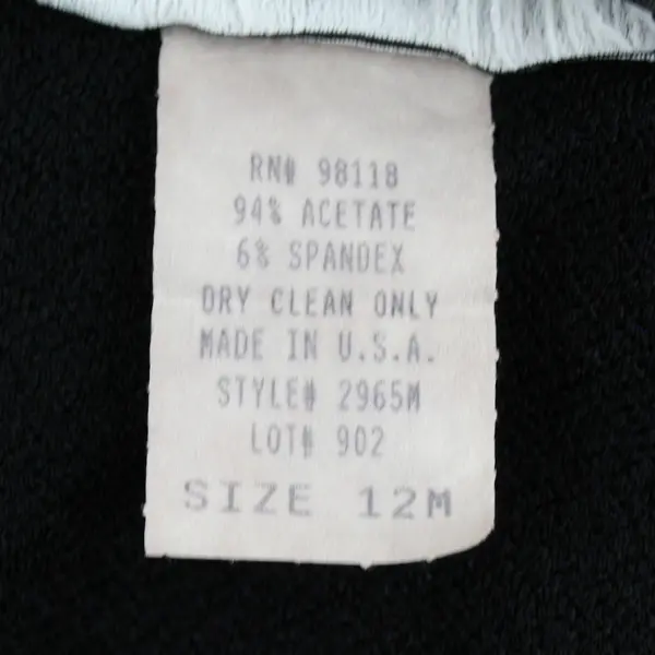 Vtg L.L. Martin Women's 12 (M) Black Open Front 1/2 Sleeve Stretchy Cardigan