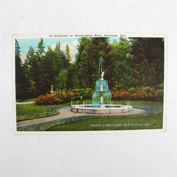 Lot Of 2 Washington Park Portland Oregon Color Litho Postcards 