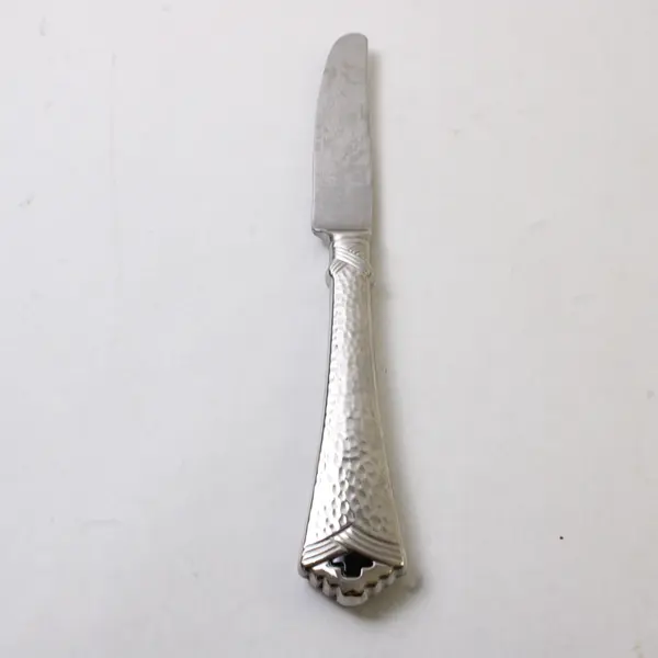 Lot of 2 Oneida Tessoro-Black Stainless French Hollow Knife & Pierced Tablespoon