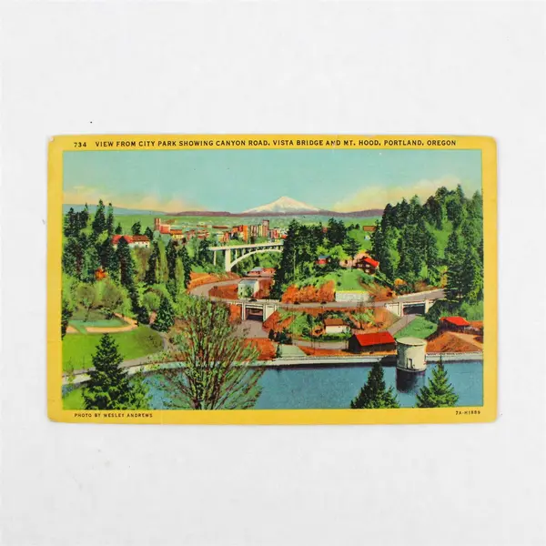 Lot Of 3 View From City Park Vista Bridge Mt Hood Portland Oregon Postcards 