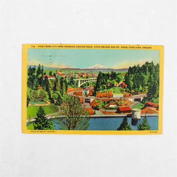 Lot Of 3 View From City Park Vista Bridge Mt Hood Portland Oregon Postcards 