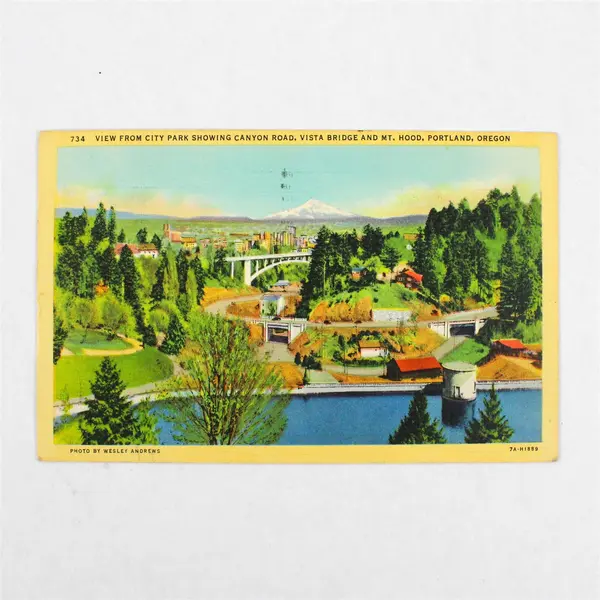 Lot Of 3 View From City Park Vista Bridge Mt Hood Portland Oregon Postcards 