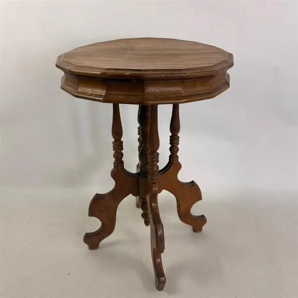 Vintage Victorian Style Handmade Wood Parlor Table Flawed- Local Pickup Only