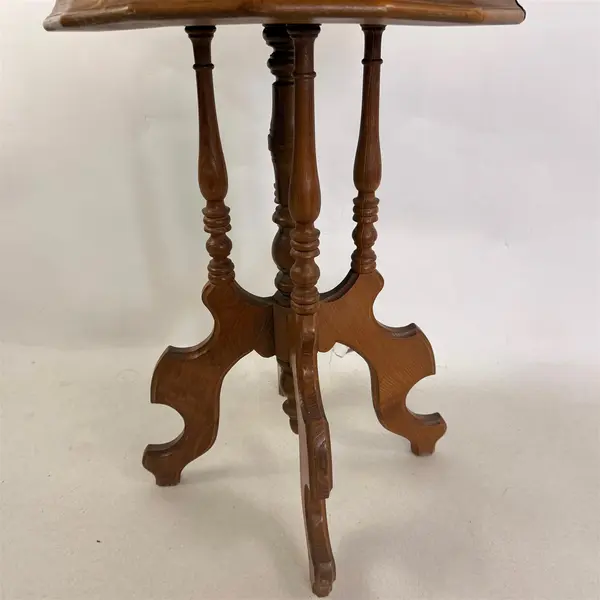 Vintage Victorian Style Handmade Wood Parlor Table Flawed- Local Pickup Only