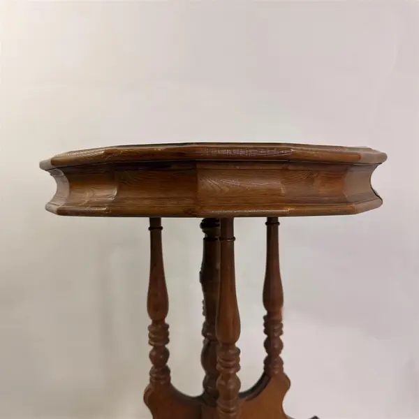 Vintage Victorian Style Handmade Wood Parlor Table Flawed- Local Pickup Only