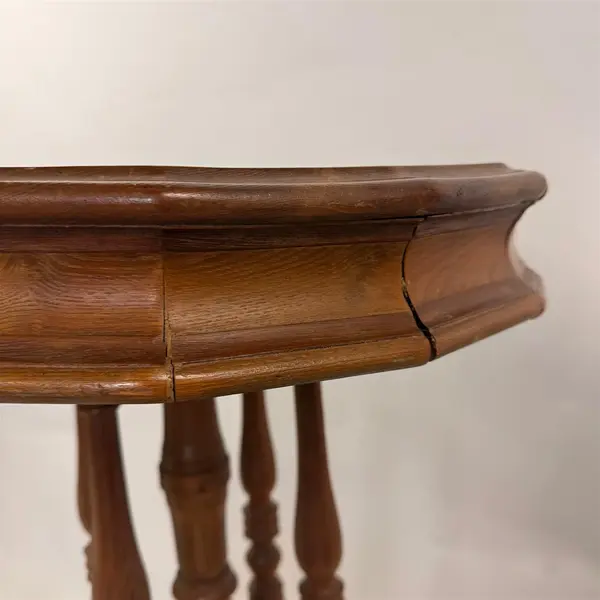 Vintage Victorian Style Handmade Wood Parlor Table Flawed- Local Pickup Only