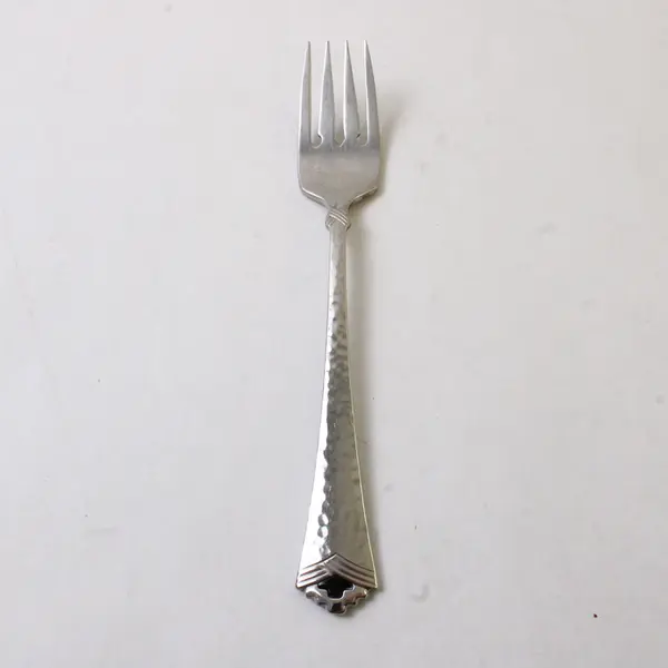 Lot of 4 Oneida Tessoro-Black Stainless 3 Salad Forks & A Sugar Spoon