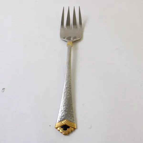 Oneida Tessoro-Black Gold Accent Stainless Solid Serving Fork