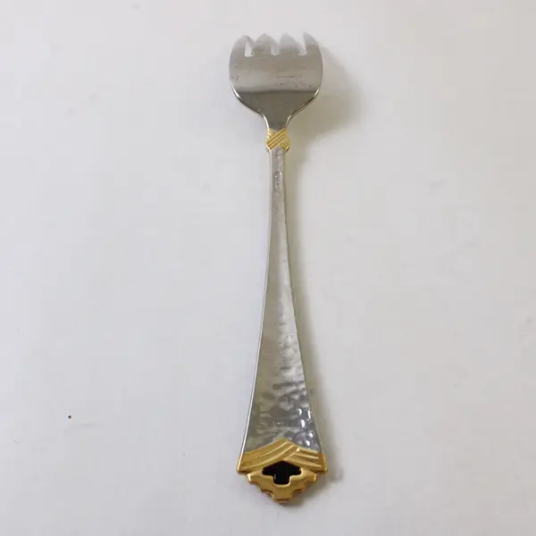 Oneida Tessoro-Black Gold Accent Stainless Solid Serving Fork