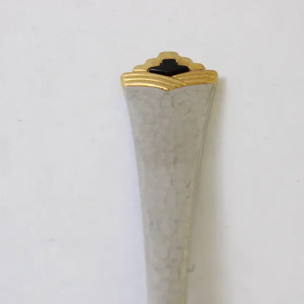 Oneida Tessoro-Black Gold Accent Stainless Solid Serving Fork