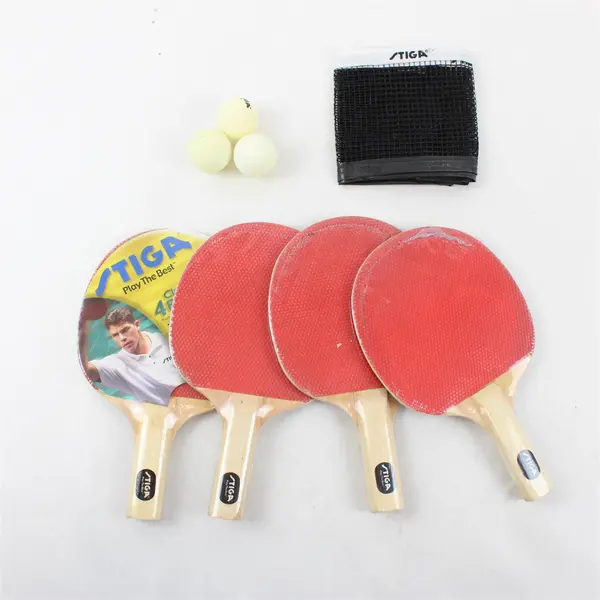Stiga Table Tennis/Ping Pong Classic 4 Player Set (4 Rackets, 3 Balls, 1 Net)