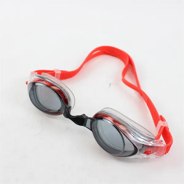 Lot Of 3 Unbranded Assorted Swimming Goggles (Red, Black, White)
