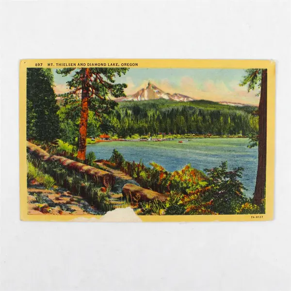 Lot Of 3 Southern Oregon Postcards Mt Pitt Mt Thielsen Diamond Lake Hells Gate